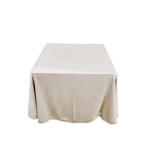 Аренда квадратный стол 86х86 см  + скатерть d230 (беж) бархат в Москве — Ус Рент