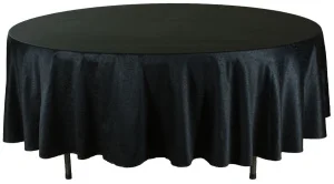 Аренда скатерть круглая 3 м  "жаккард" (чёрная) в Москве — Ус Рент