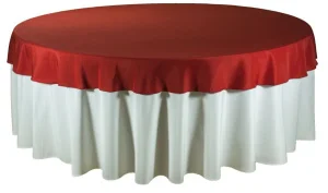 Аренда наперон для круглого стола красный 2.2 м в Москве — Ус Рент