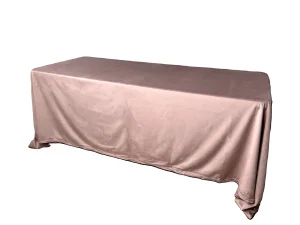 Аренда скатерть прямоугольная 2 x 3 м (пудра) бархат в Москве — Ус Рент