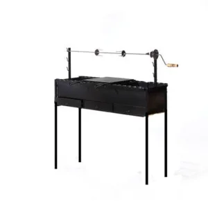 Аренда мангал профессиональный из черного металла с вертелом 140х40х80 см в Москве — Ус Рент