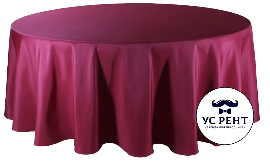 Скатерть круглая 3.2 м (бордовая)