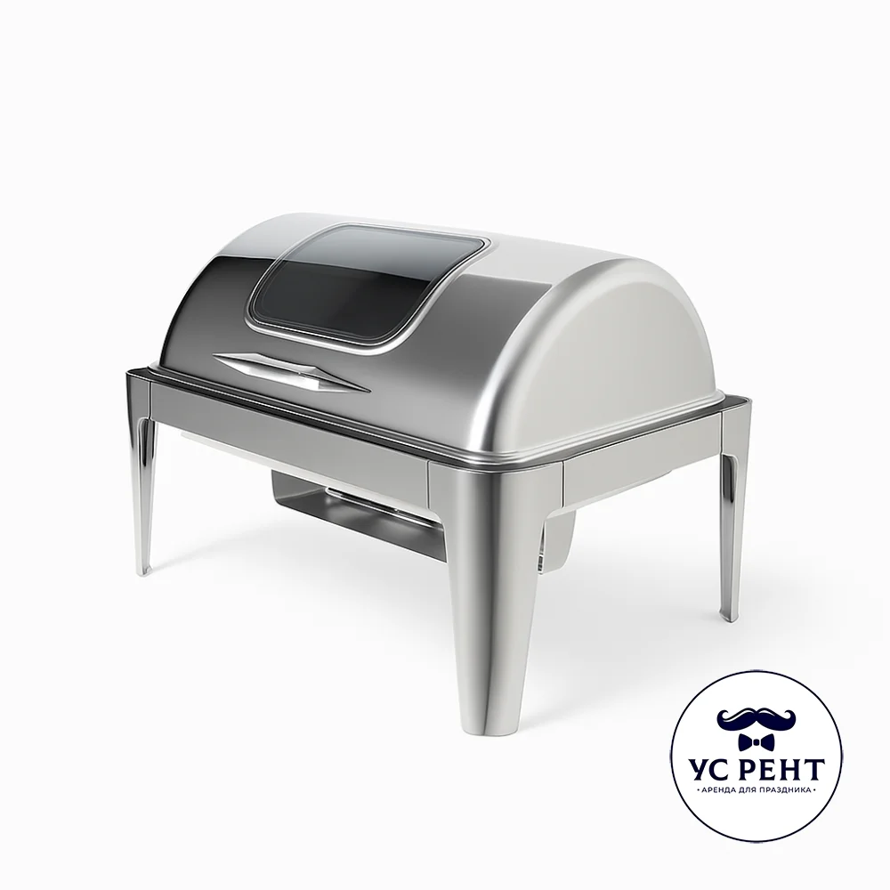 Мармит для вторых блюд ВИП с прозрачным стеклом 635х452х430мм (ПОД ГОРЕЛКУ)