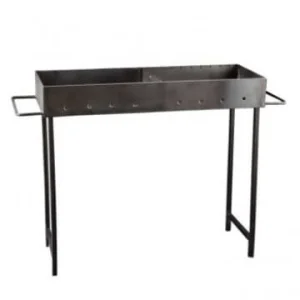 Аренда мангал профессиональный из черного металла 140х40х80 см в Москве — Ус Рент