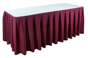 Аренда фуршетная юбка 5.6 м бордовая в Москве — Ус Рент