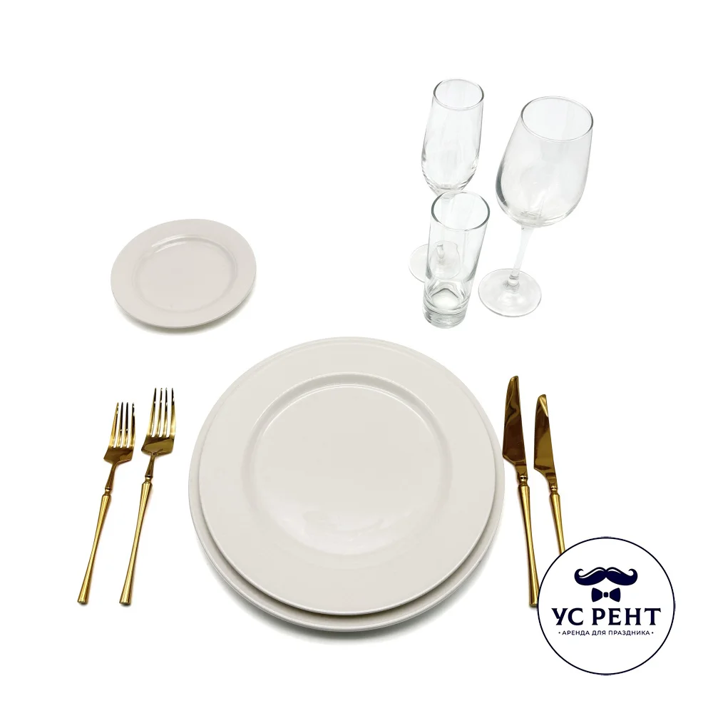 Комплект посуды № 13 (Villeroy/селест/ГОЛД)