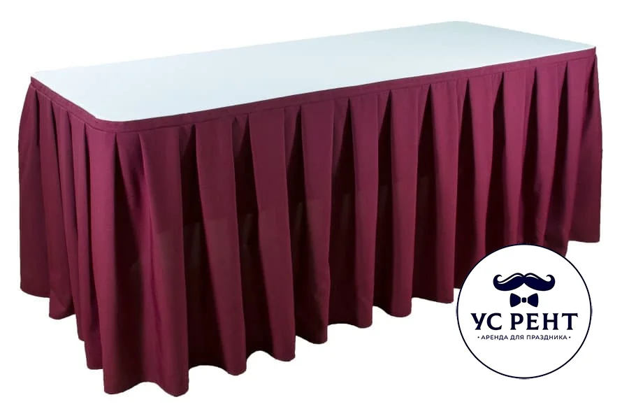 Фуршетная юбка 5.6 м бордовая