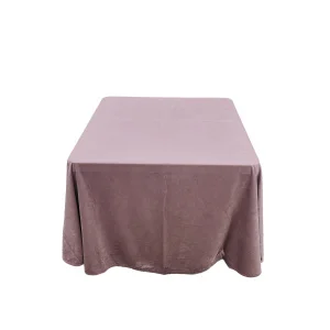 Аренда квадратный стол 86х86 см  + скатерть d230 (пудра) бархат в Москве — Ус Рент