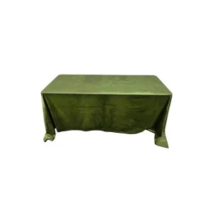Аренда прямоугольный стол 180х80 + скатерть прямоугольная 2 x 3 м (оливка) бархат в Москве — Ус Рент
