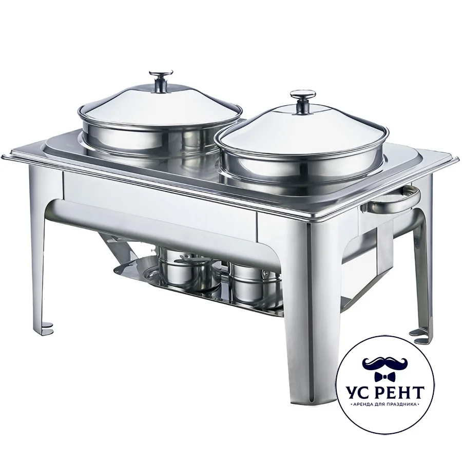 Мармит для супа 2 по 4.5 л 61х36х36 см (под горелку)