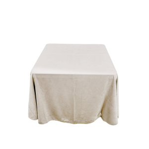 Аренда квадратный стол 86х86 см  + скатерть d230 (беж) бархат в Москве — Ус Рент