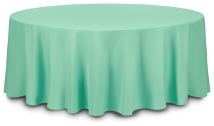Аренда скатерть круглая (профлайн)   ø   330 см (бирюзовая) в Москве — Ус Рент