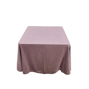 Аренда квадратный стол 86х86 см  + скатерть d230 (пудра) бархат в Москве — Ус Рент
