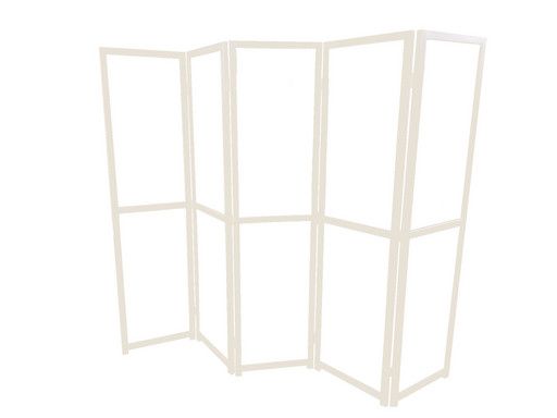 Ширма 2х2.5 м. VIP (5 створок)  (БЕЛАЯ)
