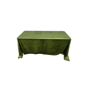 Аренда прямоугольный стол 180х80 + скатерть прямоугольная 2 x 3 м (оливка) бархат в Москве — Ус Рент