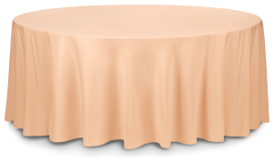 Аренда скатерть круглая (профлайн)   ø   330 см (персикова) в Москве — Ус Рент